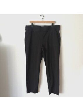 Duluth Trading Co NoGA Naturale Cotton Slim Leg Pants Black Women's Size XL